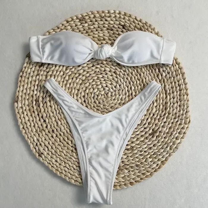 DEBAIOR Sexy noeud Bikini ensemble maillot de bain pour femmes maillot de bain Push Up hors de l'épa
