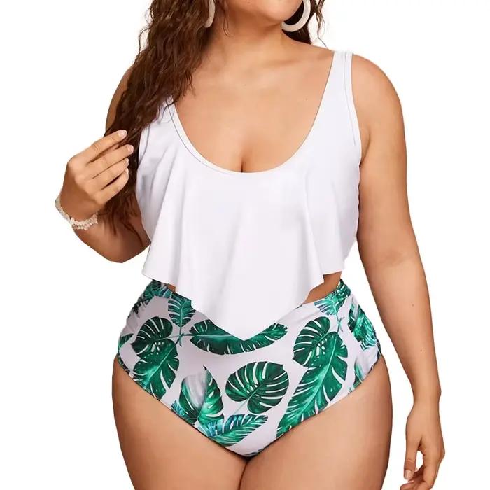 Maillots de bain à volants 2026 pour femmes, grande taille, taille haute, push-up, vêtements de plag