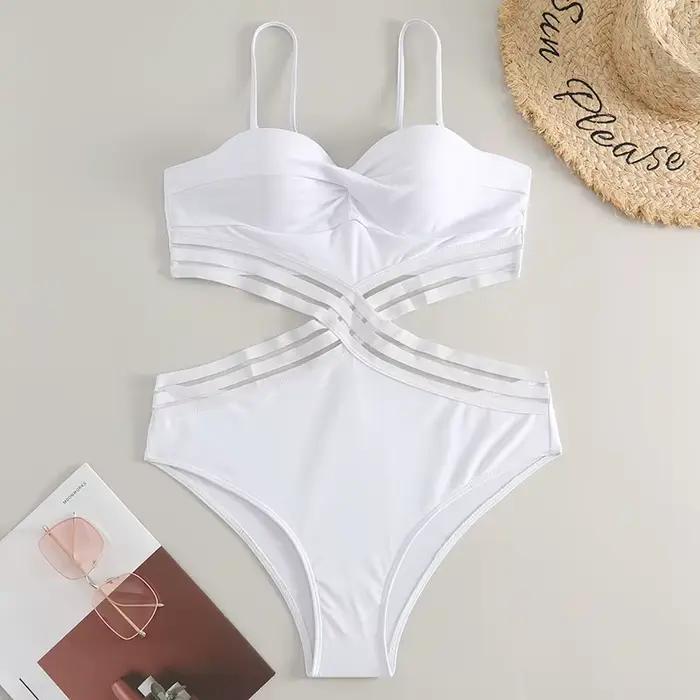 2025 Push Up maillot de bain une pièce Sexy Monokini maillots de bain unis femmes baigneurs maillot 