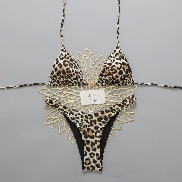 Bikini léopard sexy 2026 Maillot de bain pour femmes Maillot de bain triangle Maillot de bain pour f