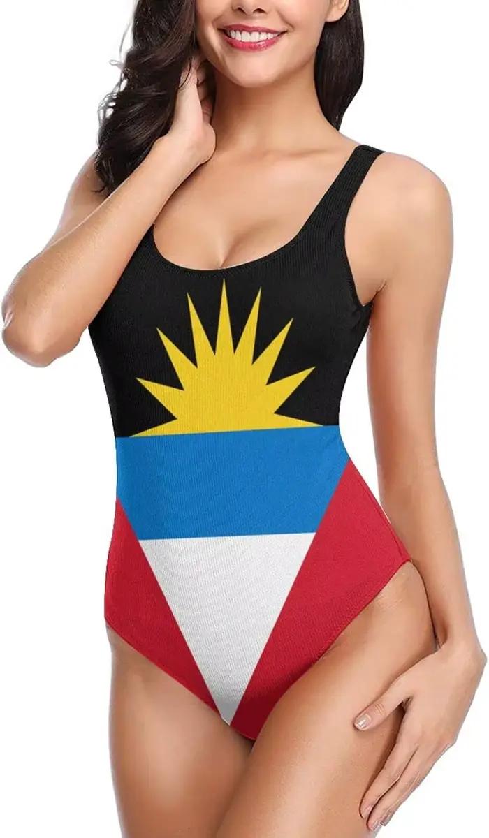 Antigua et Barbuda drapeau Sexy maillots de bain femmes une pièce maillots de bain mode maillot de b