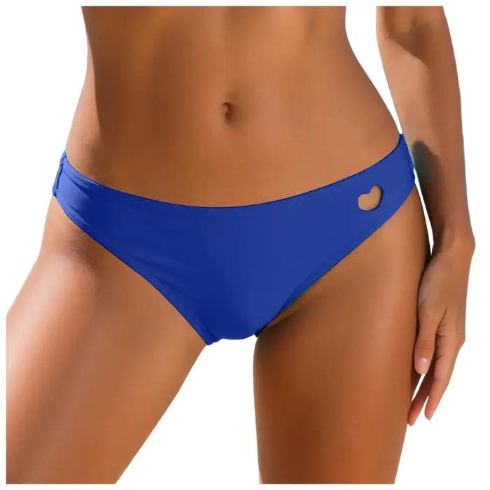 Nouveau bas de bikini 2026 pour femme, maillot de bain taille basse uni avec découpe cœur, string br