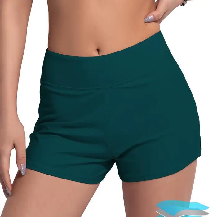 Culotte de maillot de bain pour femme, culotte de plage, taille haute, culotte de sport commandée, t