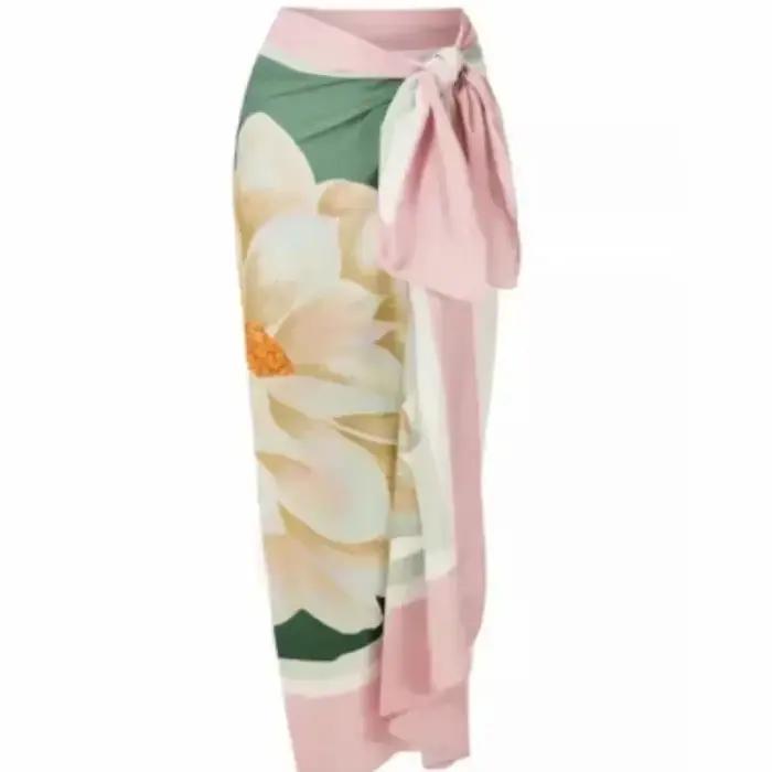 Maillot de bain une pièce avec jupe, maillot de bain d'été pour femme, nœud papillon, cache-maillot,