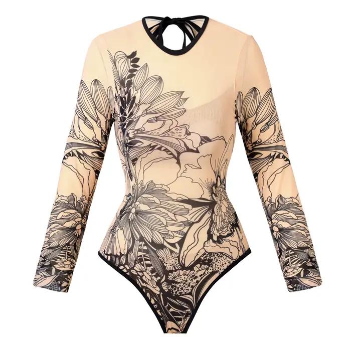 Maillot de bain une pièce à manches longues, protection solaire, ensemble jupe pour femmes, Vintage,