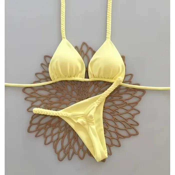 Bikinis sexy pour femmes, maillots de bain tendance 2026, ensemble bikini brésilien, string, biquini