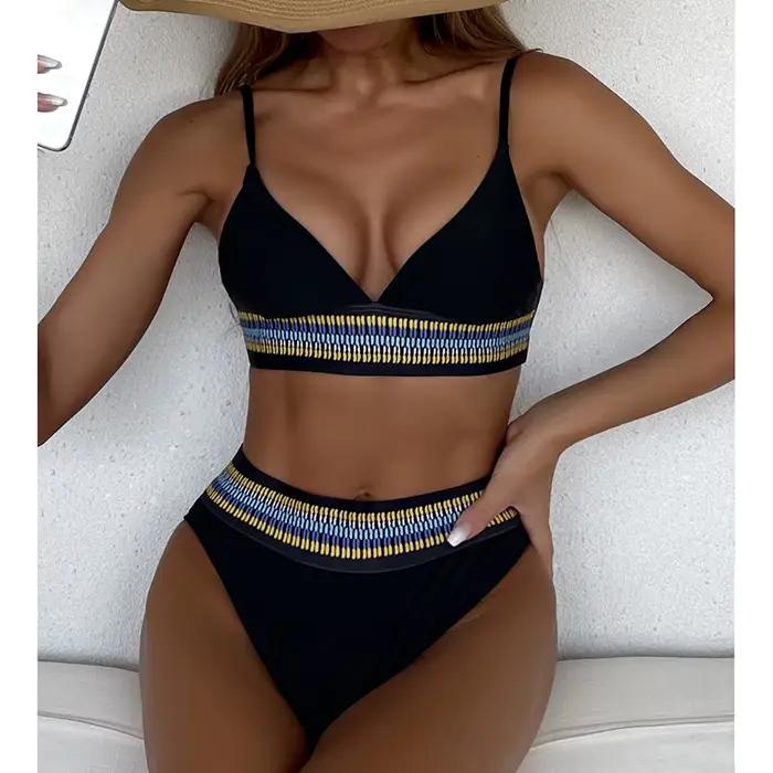 Bikini sexy 2026 pour femme, maillot de bain taille haute, ensemble de bikinis brésiliens 2 pièces, 