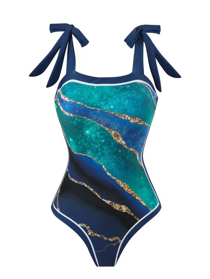 Maillot de bain une pièce imprimé numérique