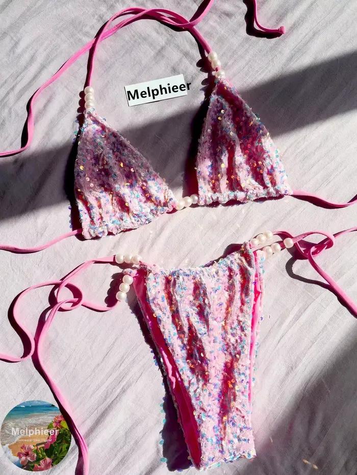 Melphieer Ensemble de bikinis 2 pièces pour femme