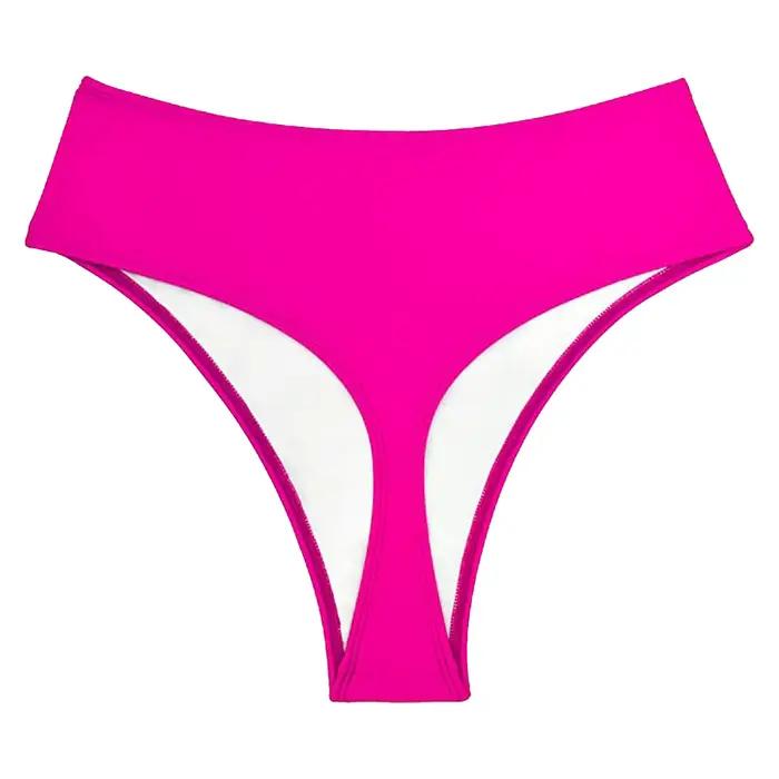 Bas de Bikini Taille Haute Froncé Pour Femmes Moiré Luxe Élégance Néoprène Comfortable Occasions Estivales Plage Piscine Yoga