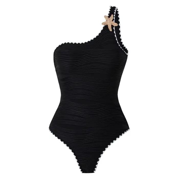 Maillot de bain une pièce sexy pour femme style plage taille haute avec insert de soutien motif étoile de mer coquillage occassions plage vacances piscine sports nautiques croisière