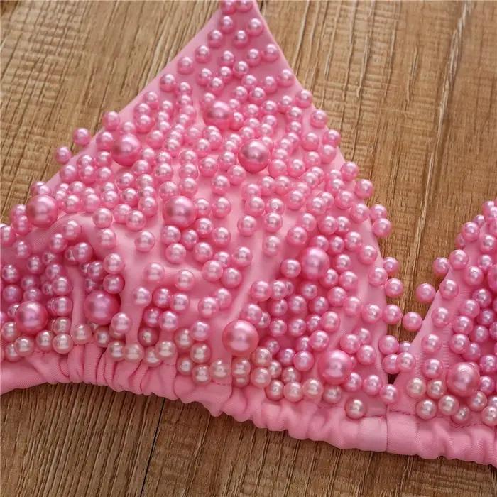 Bikini blanc nacré 2021 pour femme