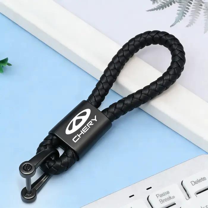Accessoires de voiture, porte-clés en corde tressée avec LOGO personnalisé, porte-clés en métal pour Chery Tiggo 2 3 4 5 6 7 8 3X 5X Pro, accessoires automobiles