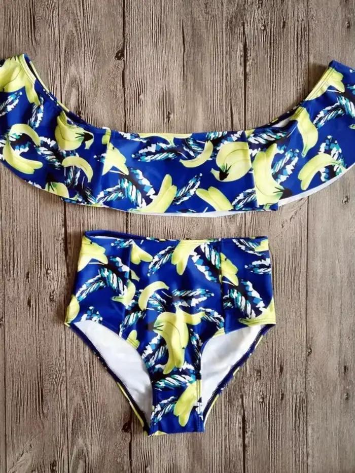 Maillot de bain rembourré imprimé pour femme