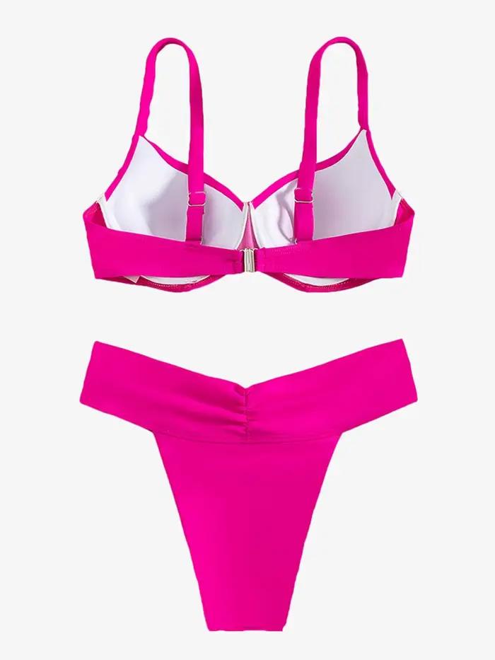 Maillot de bain brésilien rose