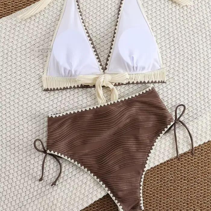 Bikini contrastant pour femmes