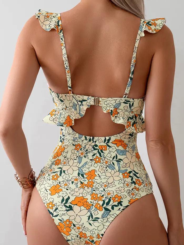 Maillot de bain une pièce imprimé Floral