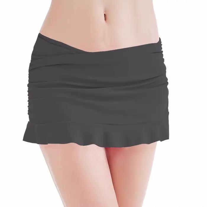 Jupe de plage de grande taille avec slip de style préppy en élasthanne et nylon pour femmes aux formes généreuses ocasions estivales
