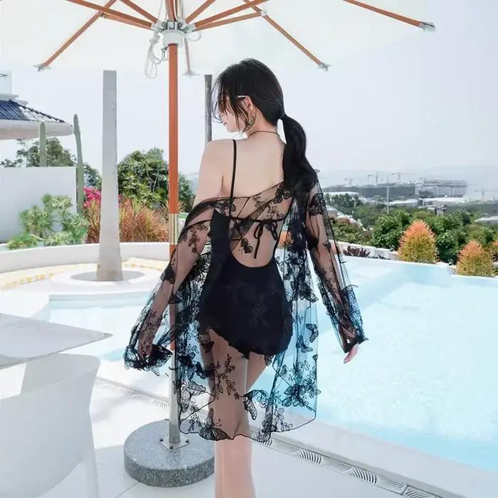 Bikini Taille Haute Femme Style Coréen Élégant Confortable Pour Vacances Plage Occasions Spéciales Nouveau
