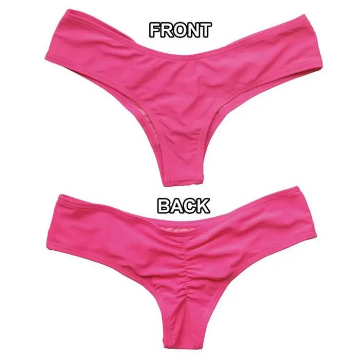 Bikini Shorts String Bas Femme Polyester Spandex Taille Adaptable Occasions Plage Piscine Modèle Chic Élégance Activités Estivales