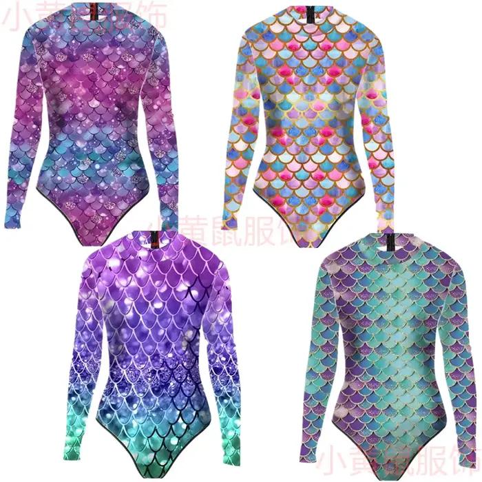 Maillot de bain une pièce vert et violet