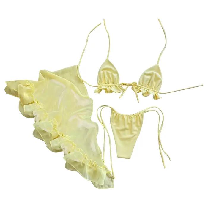 Maillot de bain sexy à lacets pour femme