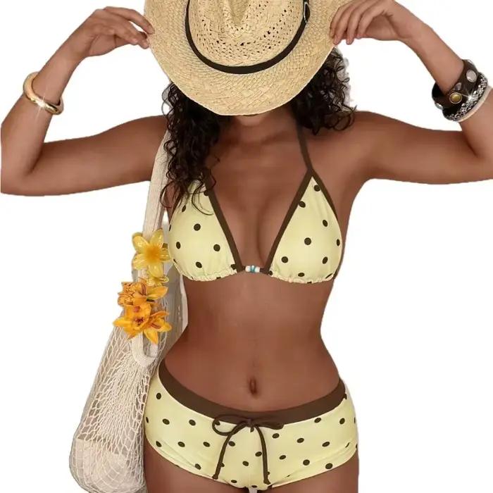 Nouveau Maillot de Bain Femme 2026 à Pois