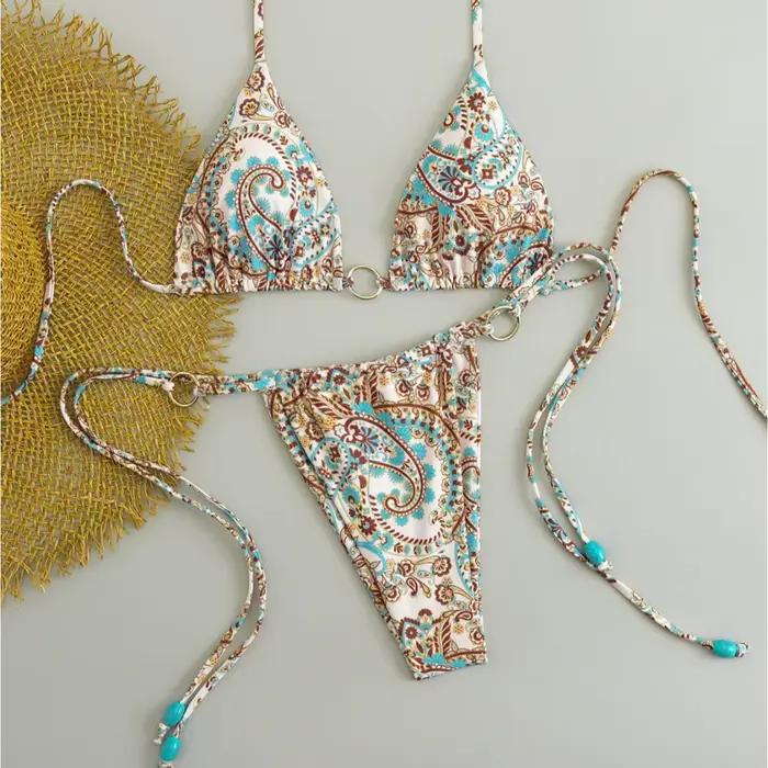 Ensemble de bikini à pois pour femmes