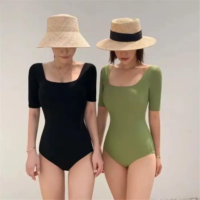 Maillot de bain femme couleur unie