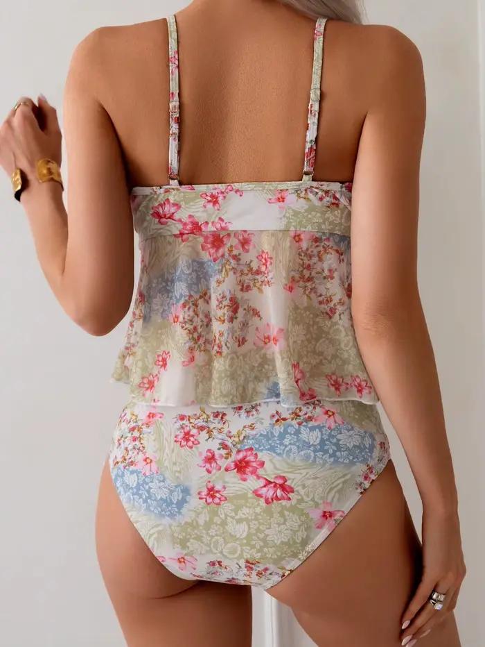 2026 Tankini à volants deux pièces pour femme