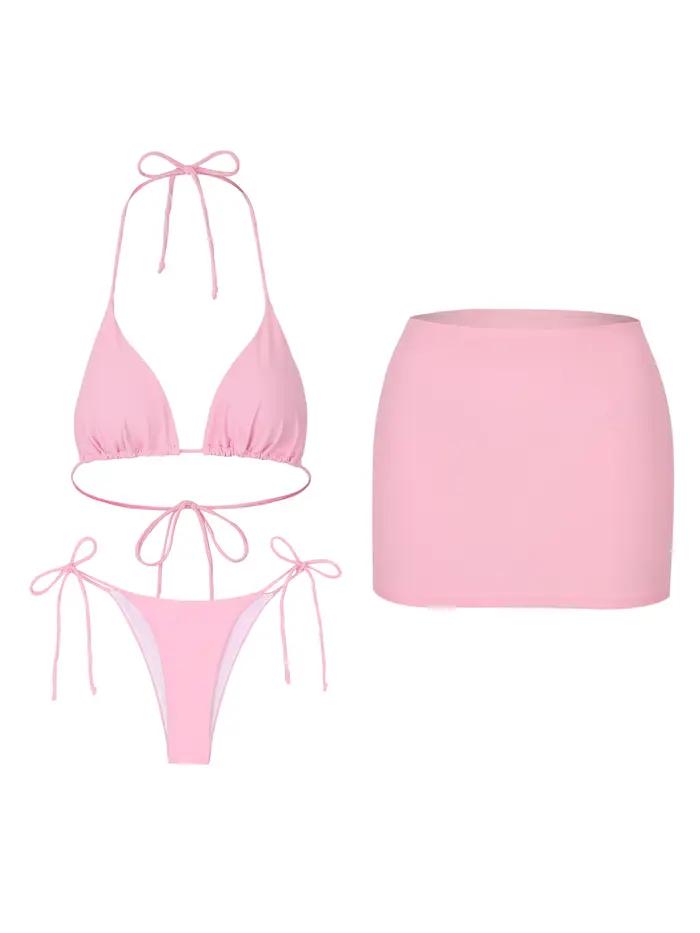 Ensemble bikini 3 pièces sexy pour femme
