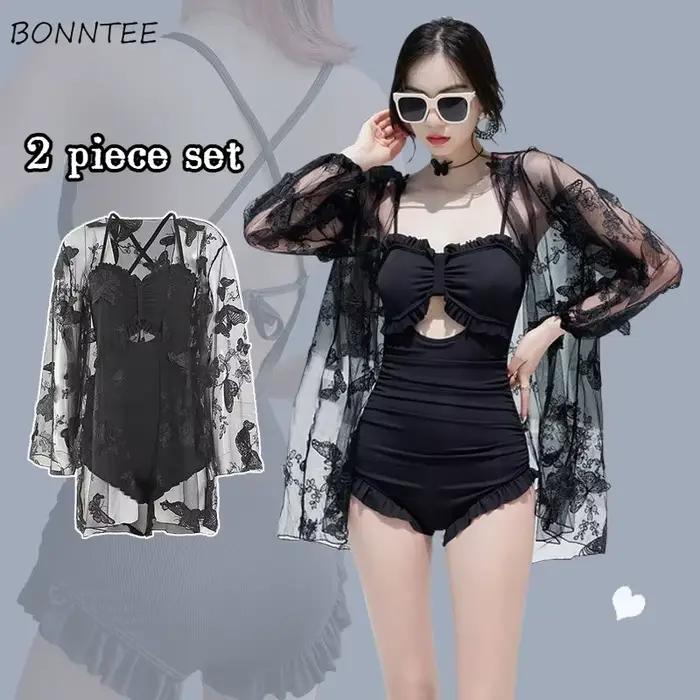 Bikini Taille Haute Femme Style Coréen Élégant Confortable Pour Vacances Plage Occasions Spéciales Nouveau