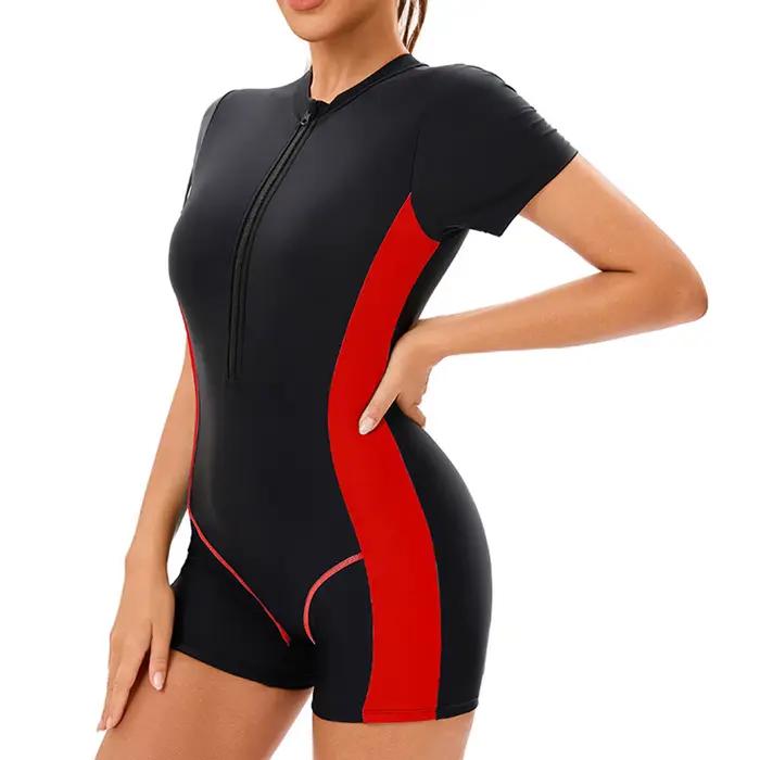 Maillot de bain athlétique une pièce pour femmes