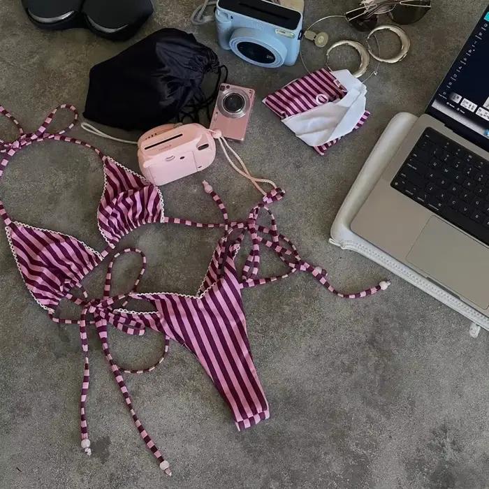 2026 Sexy Micro Bikini à Bretelles pour Femme