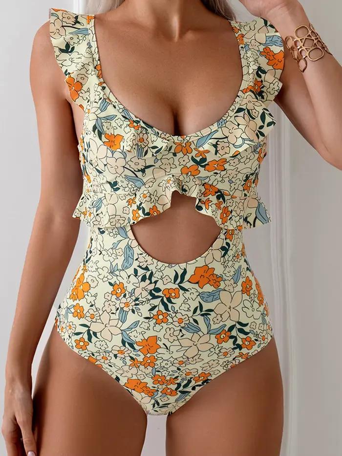 Maillot de bain une pièce imprimé Floral