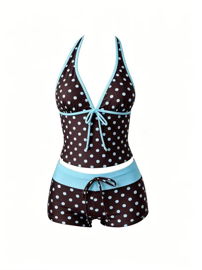Ensemble bikini à pois kawaii