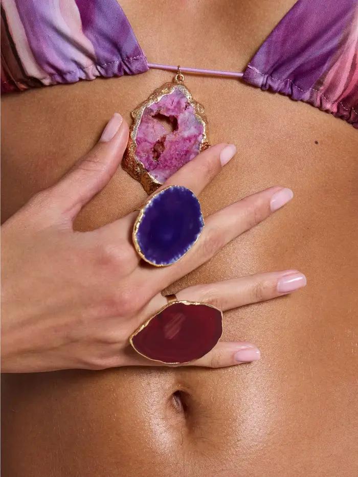 Bikini Halter Femme Polyester Elasthanne Violet Style Plage Tenue De Bain Occasions Estivales
