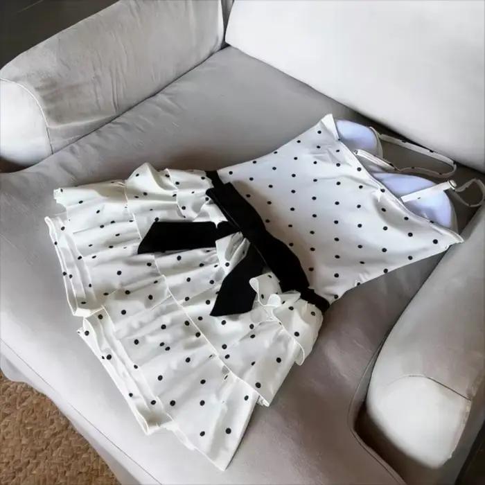 Maillot de bain à pois pour femme