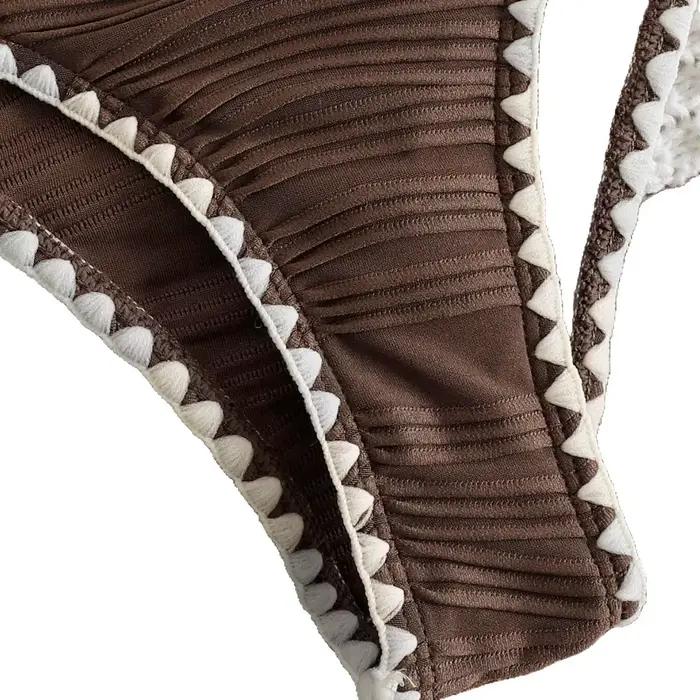 Bikini contrastant pour femmes