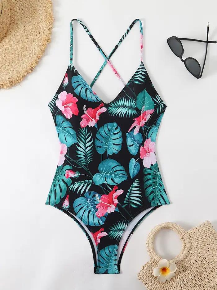Maillot de bain une pièce à fleurs