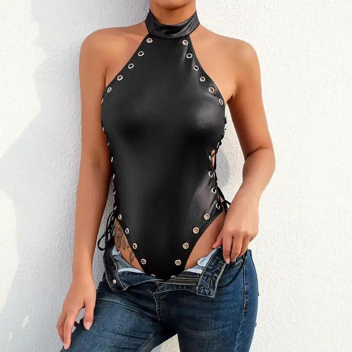 Maillot de bain sans fil pour femmes, style jeune, couleur Pure, ajusté, col licou off-shoulder, pour les vacances et les occasions estivales