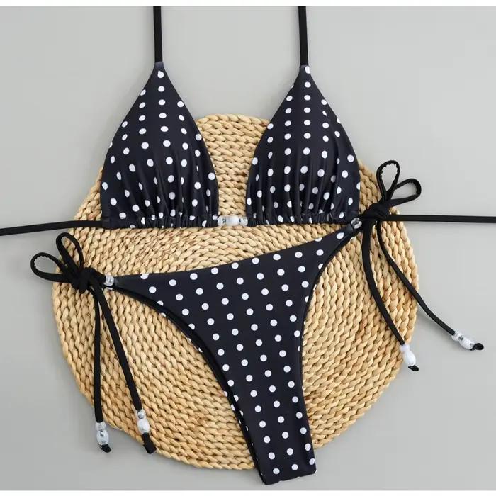 Ensemble de bikini à pois pour femmes