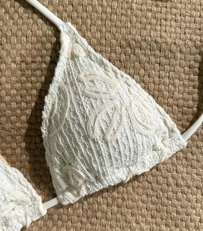 Bikini sexy 2026 pour femme, ensemble de maillots de bain en maille à motif géométrique, maillot de bain deux pièces, tenue de plage, maillot de bain push-up