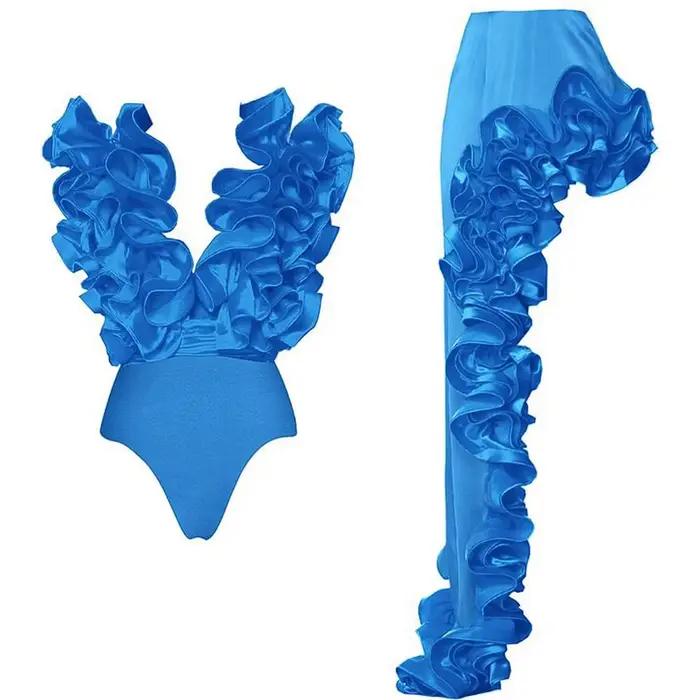 Maillot de bain une pièce à volants