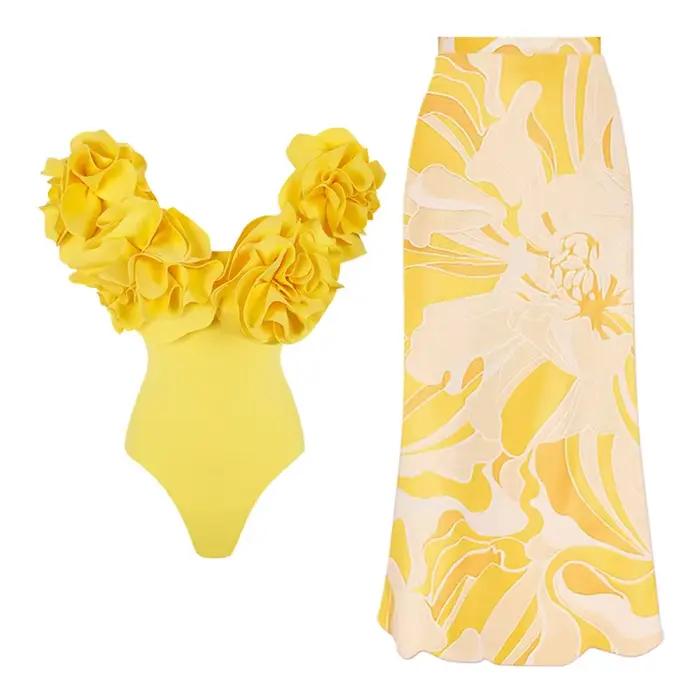Maillot de bain une pièce à volants