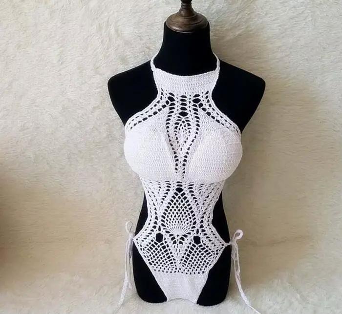 Maillot de bain une pièce en coton fait à la main pour femmes