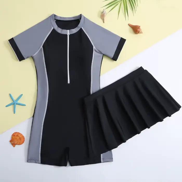 Maillot de bain une pièce avec jupe pour fille