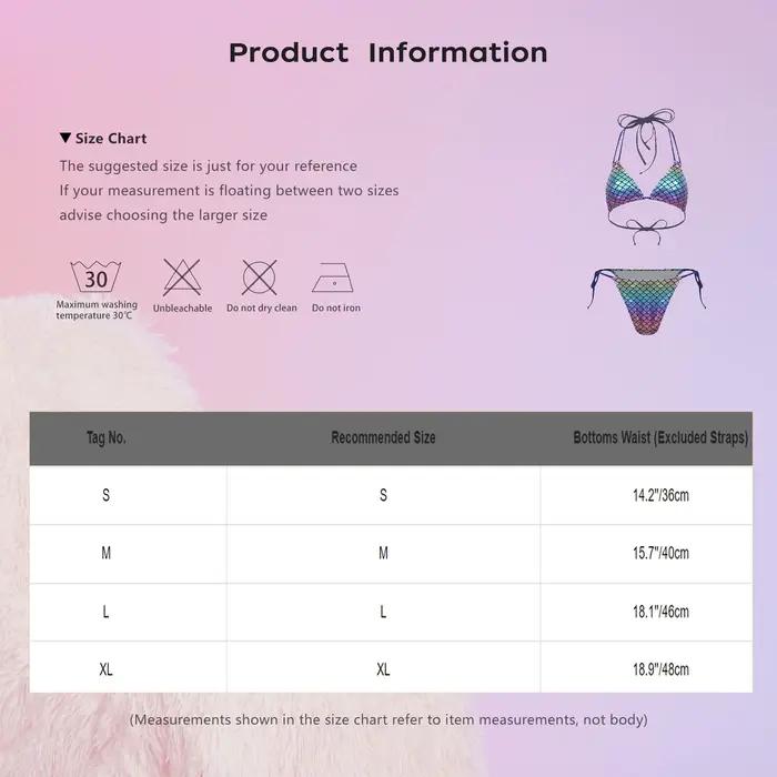 Maillot de bain sirène iridescent brillant pour femmes