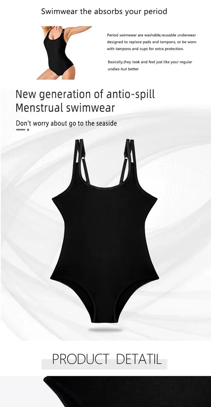 Maillot de bain réglable pour adolescentes une pièce anti-fuite absorbant pour règles et incontinence féminine occasions spéciales游泳的部分我会翻译成中文,以保持一致性。 DMETHOD DMETHOD