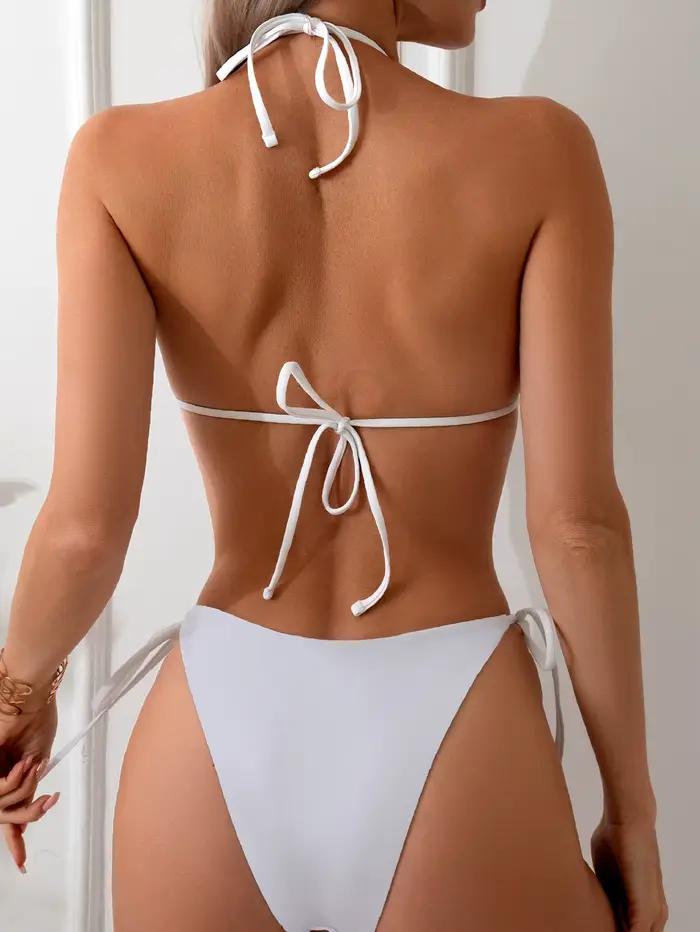 Maillot de bain blanc sexy pour femmes